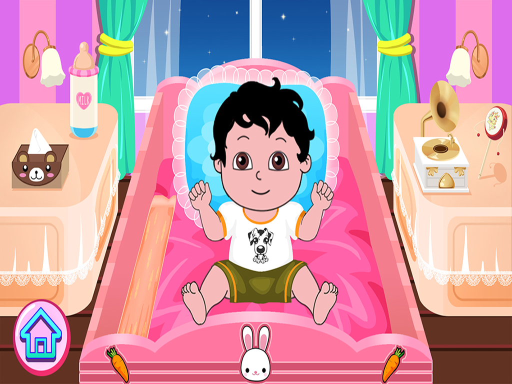 Belle little newborn babysitter (Happy Box) baby care game for kids screenshot 7