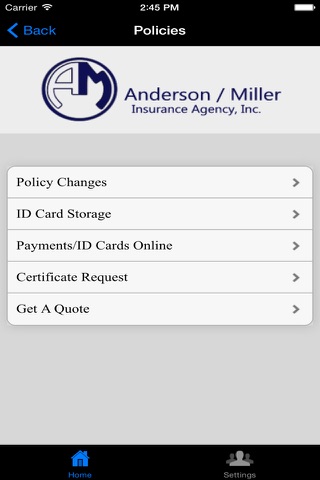 Anderson/Miller Insurance screenshot 3