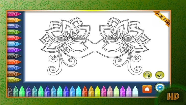 Coloring Book Masqurade Masks screenshot-3