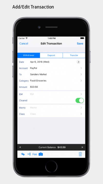 PocketMoney LITE - Checkbook screenshot-3