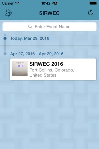SIRWEC Events screenshot 2