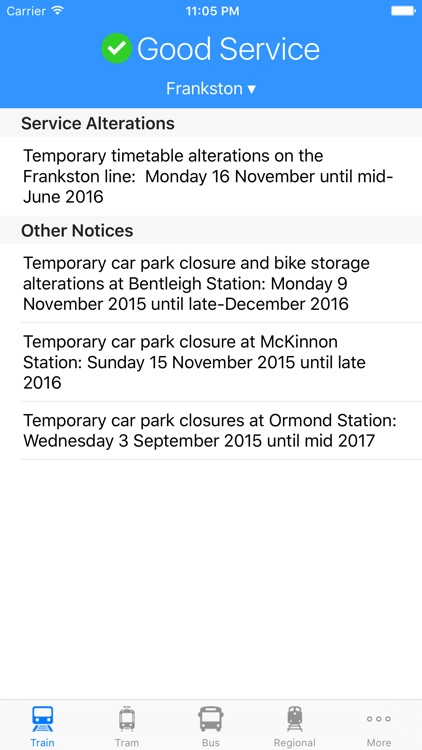 PTnotify - Disruption Information for Public Transport in Melbourne