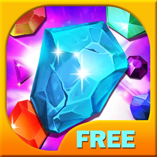 Jewels Match Crush Pop：A classic jewel match 3 time killer casual game Icon