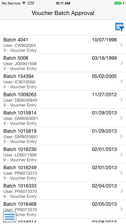 Voucher Batch Approvals Smartphone for JDE E1