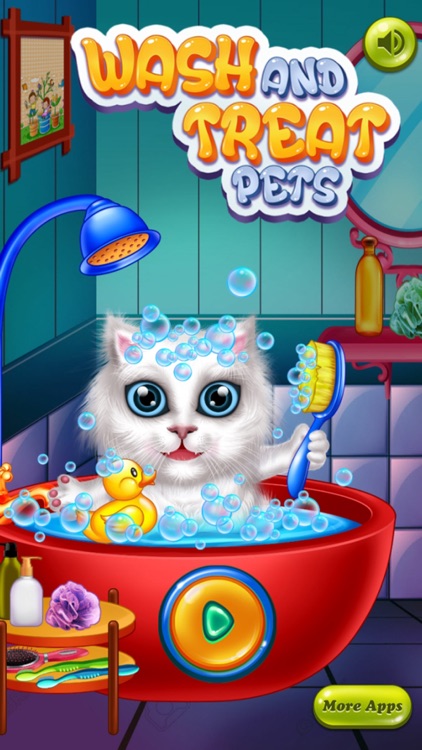 Wash and Treat Pets  Kids Game - FREE
