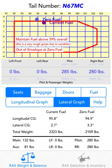 R44 Weight & Balance