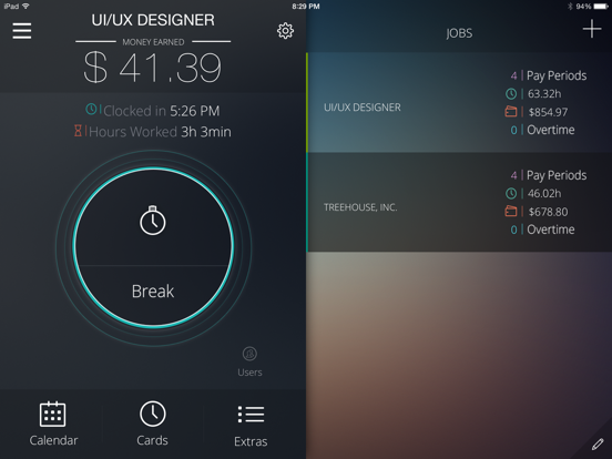 Timecard Pro - Hours & Work Schedule Tracking iPad screenshot