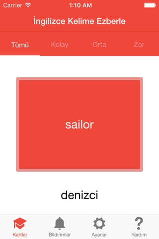 İngilizce Kelime Ezberle screenshot 2