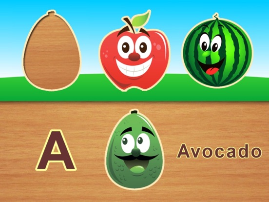 Fruits alphabet for kids - children's preschool learning and toddlers educational game iPad screenshot