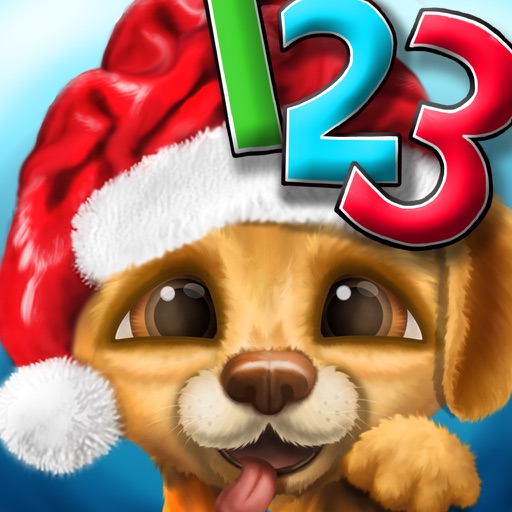 Fun Math Puppy Dogs 123 – Learn to Count & Write Numbers - Christmas Holiday Edition Icon