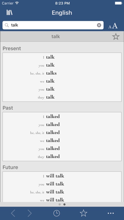 Collins English Dictionary and Verbs