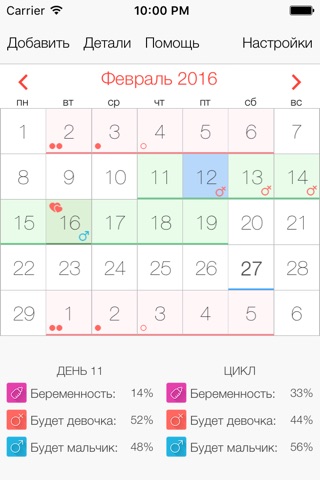 Fertility and Period Tracker screenshot 2
