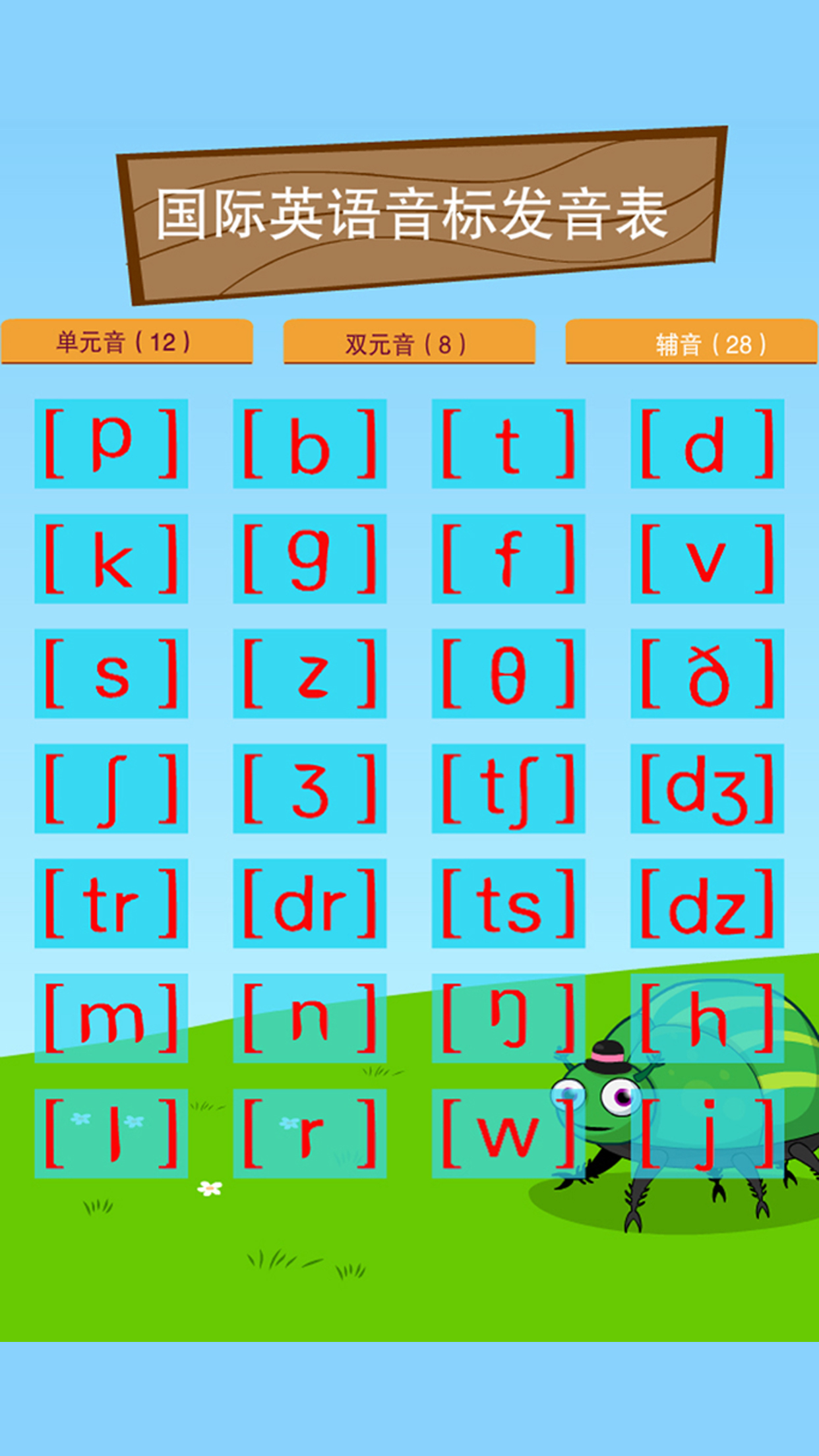 英语音标表