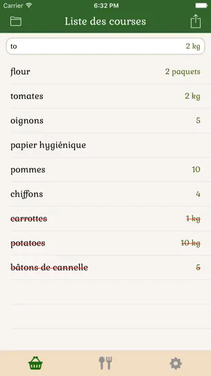Capture d'écran de MyFlavors™ Liste Des Courses sur iPhone 1