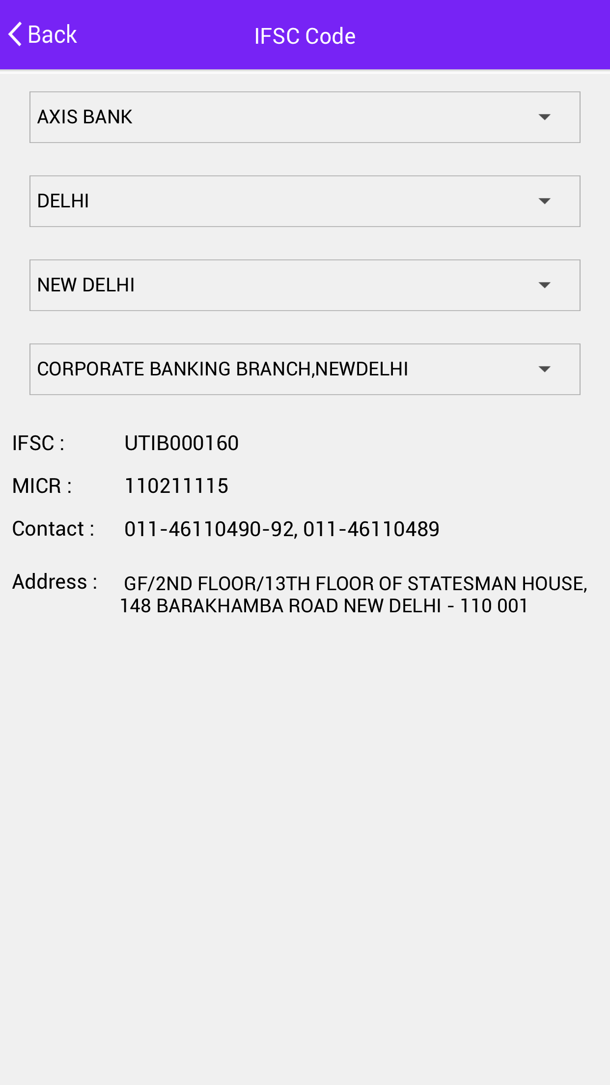 IFSC Code For Indian Bank