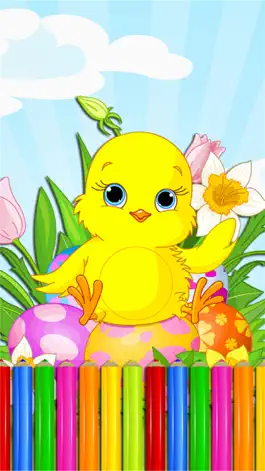 Game screenshot Little Chick Coloring Book Drawing and Paint Art Studio Game for Kids Easter Day mod apk