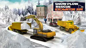 Winter Snow Plow Rescue Excavator Sim screenshot 1