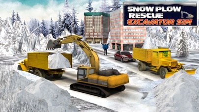 Winter Snow Plow Rescue Excavator Sim iPhone screenshot