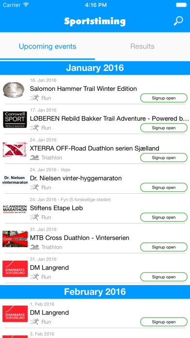 Screenshot #1 pour Sportstiming LIVE Results