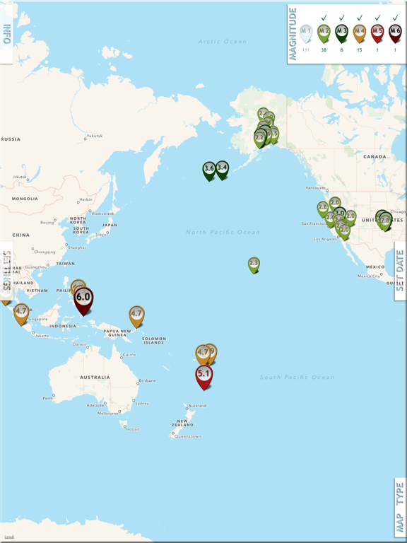 Screenshot #5 pour Earthquake PulseEarth - Maps & Information, Earthquakes history