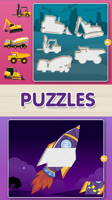 Cars & Vehicles Puzzle Game for toddlers HD - Children's Smart Educational Transport puzzles for kids 2+ Screenshot