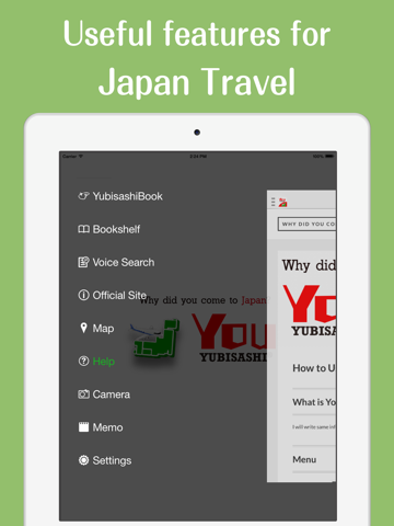 "Why did you come to Japan?" Official Yubisashi App iPad screenshot 4 - Travel app