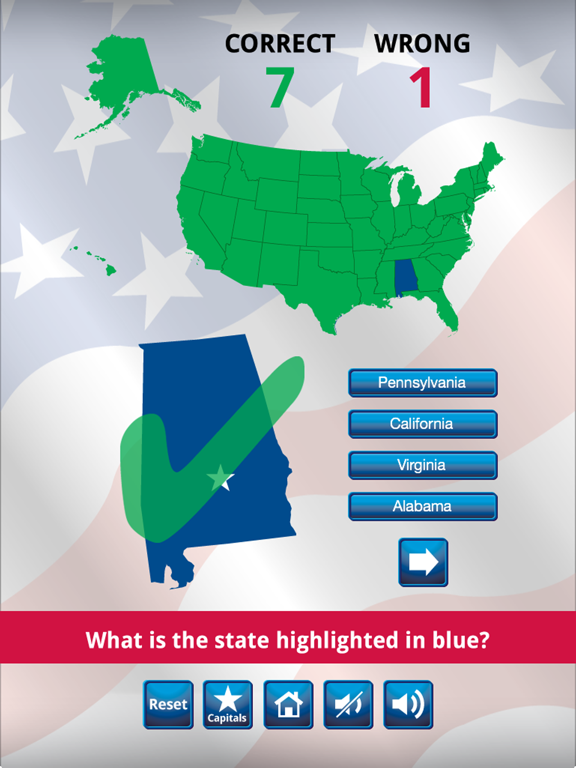 US States and Capitals Quiz : Learning Centerのおすすめ画像2