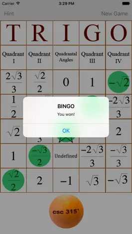 Game screenshot Trigo - Trig Bingo apk