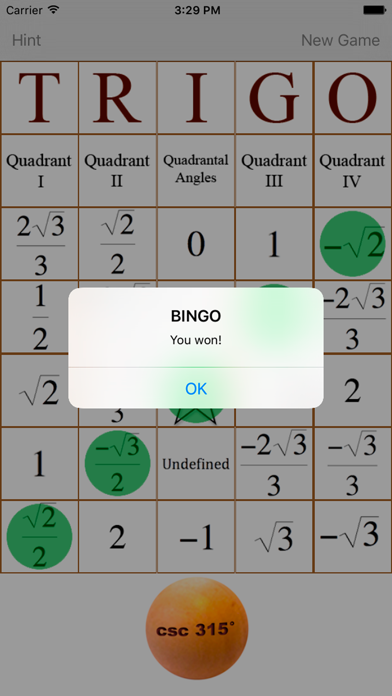 Screenshot #2 pour Trigo - Trig Bingo