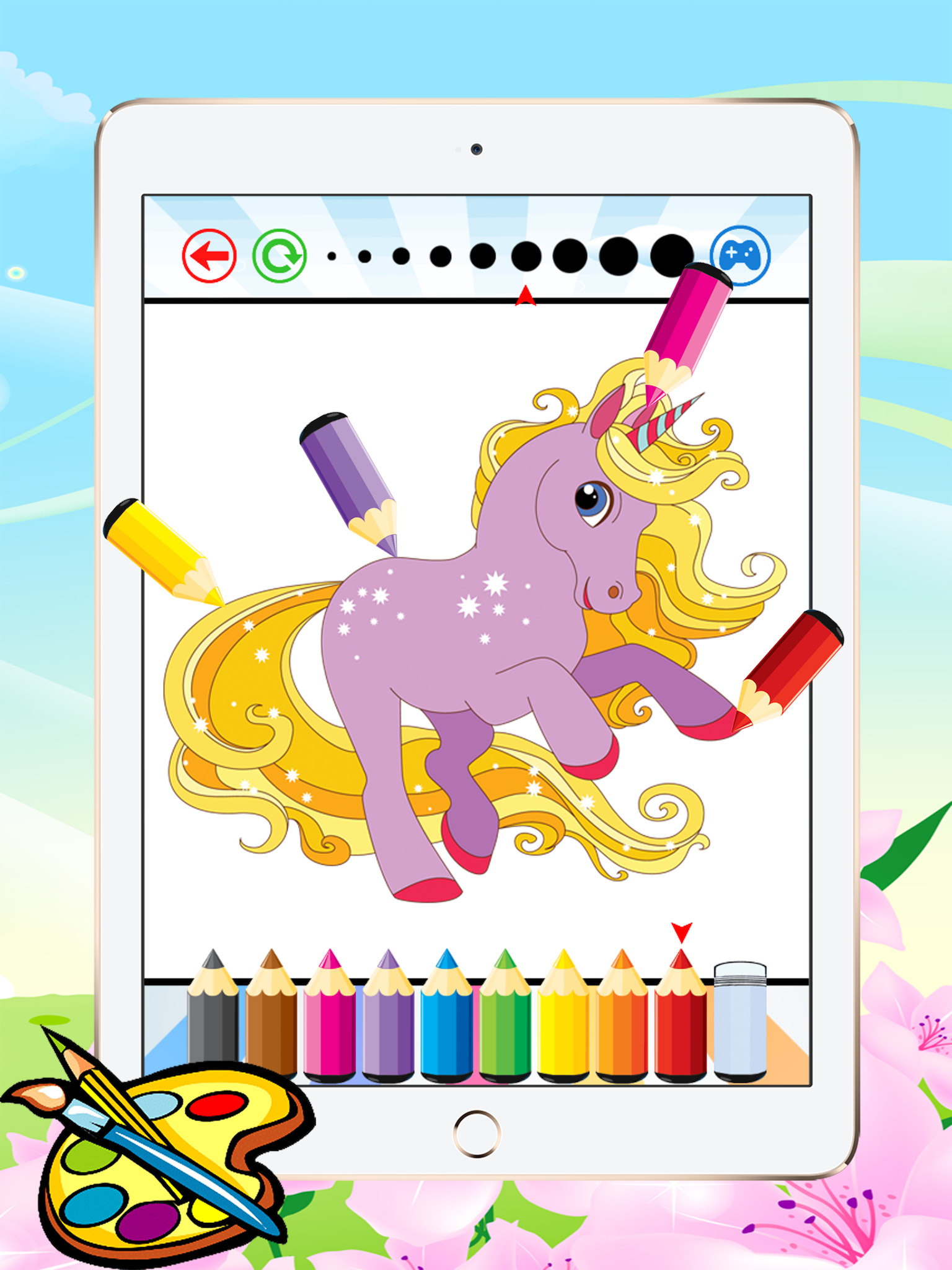 Pony Princess Coloring Book for Kids - Drawing free games screenshot 7