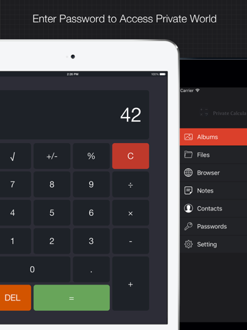 Screenshot #4 pour Private Calculator - Privé Bestanden Verstopper, Geheime Foto/Video Browser & Images Downloader