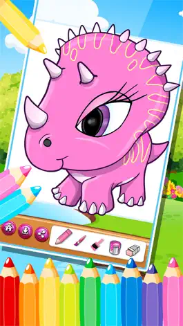 Game screenshot Дракон Динозавр Книжка-Раскраска: Рисование Дино Животных Краски И Цвета apk
