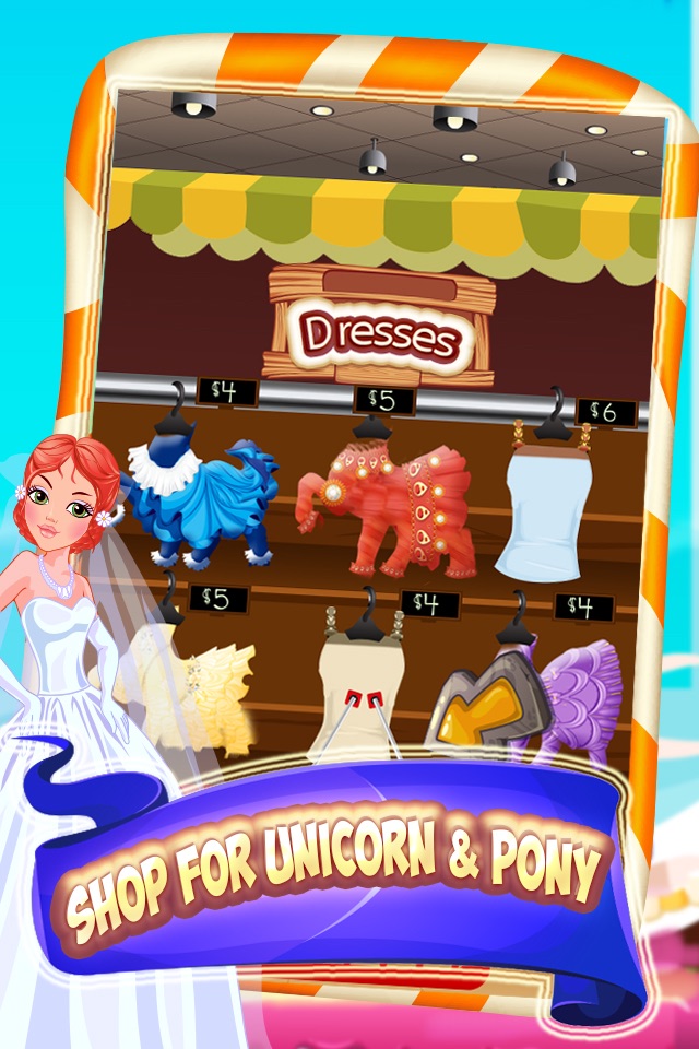 Unicorn & Pony Wedding Day - A virtual pet horse marriage makeover game screenshot 2