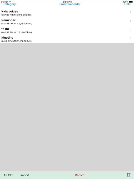 Smart Recorder DE Classic for iPad - The music and voice recording app