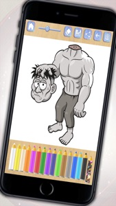 Paint and color zombies - Zombs coloring book for boys and girls screenshot #3 for iPhone