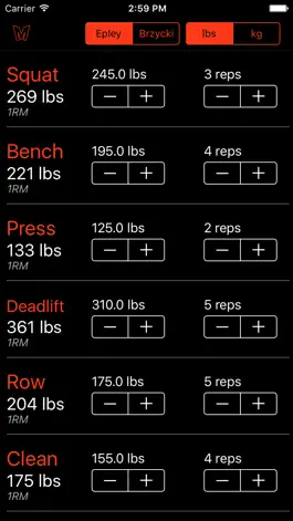 Game screenshot MAX: One Rep Max Calculator mod apk
