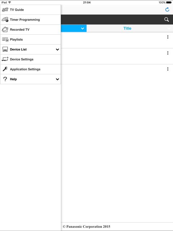Screenshot #6 pour Panasonic Media Center