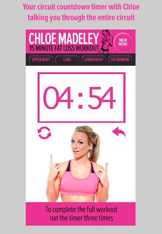 Chloe Madeley 15 Minute Fat Loss Workout screenshot 4