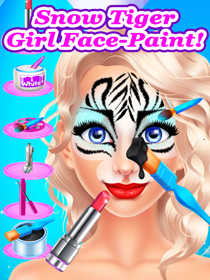 Frozen Face Paint Party - Kids Christmas Games Spa