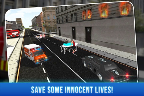 911 Ambulance Rescue Emergency Traffic Driver 2016 screenshot 3