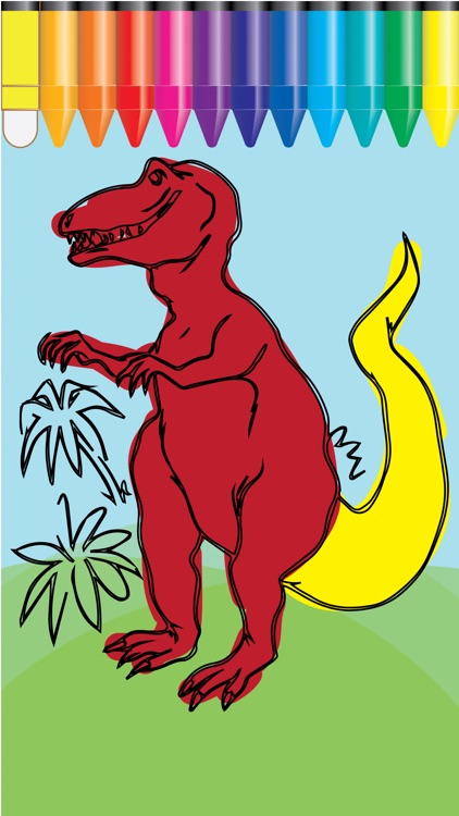 Dino Coloring and ABC 123 Tracing Games for kids practice