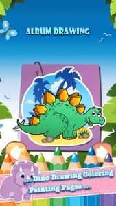 Dino Drawing Coloring Book Painting Pages screenshot #2 for iPhone