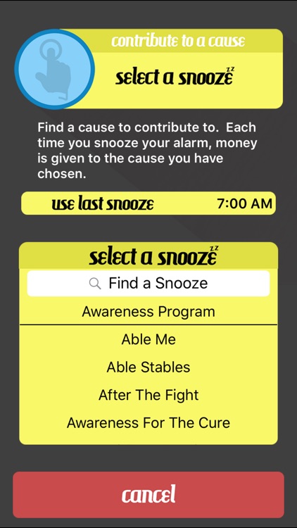 Snooze for the Cause