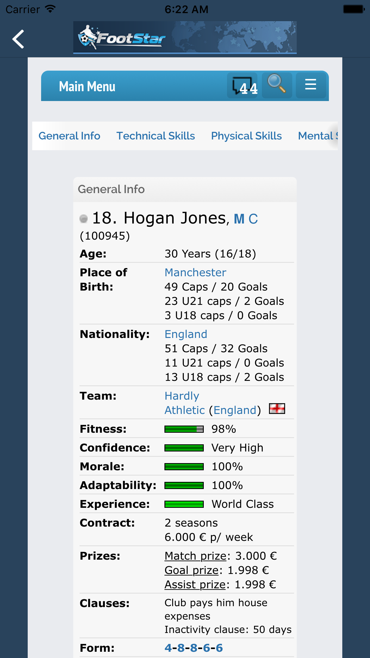 Footstar screenshot 2