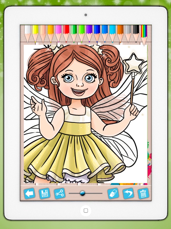 Fairies Coloring Book - Paint princesses tales iPad screenshot