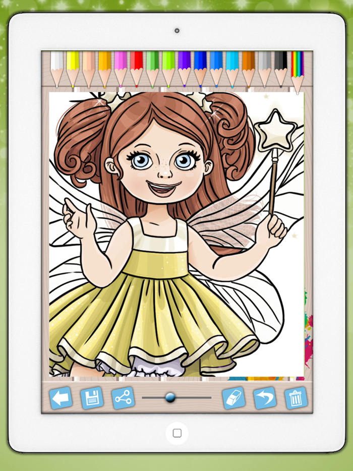 Fairies Coloring Book - Paint princesses tales