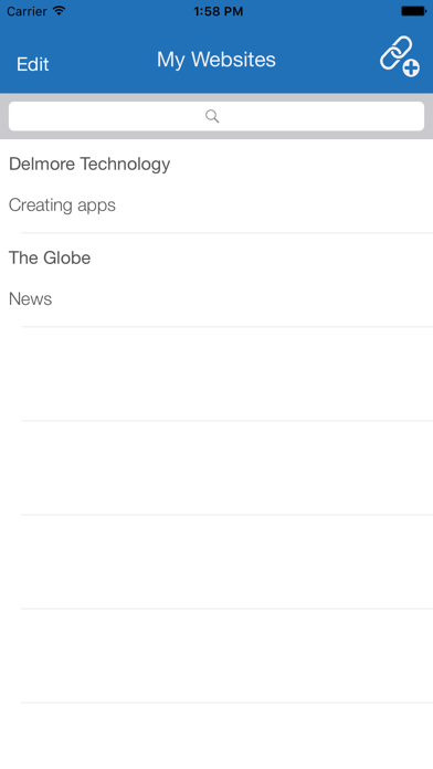 Screenshot 1 of My Websites App