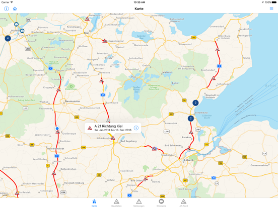 Baustellen-SH iPad screenshot