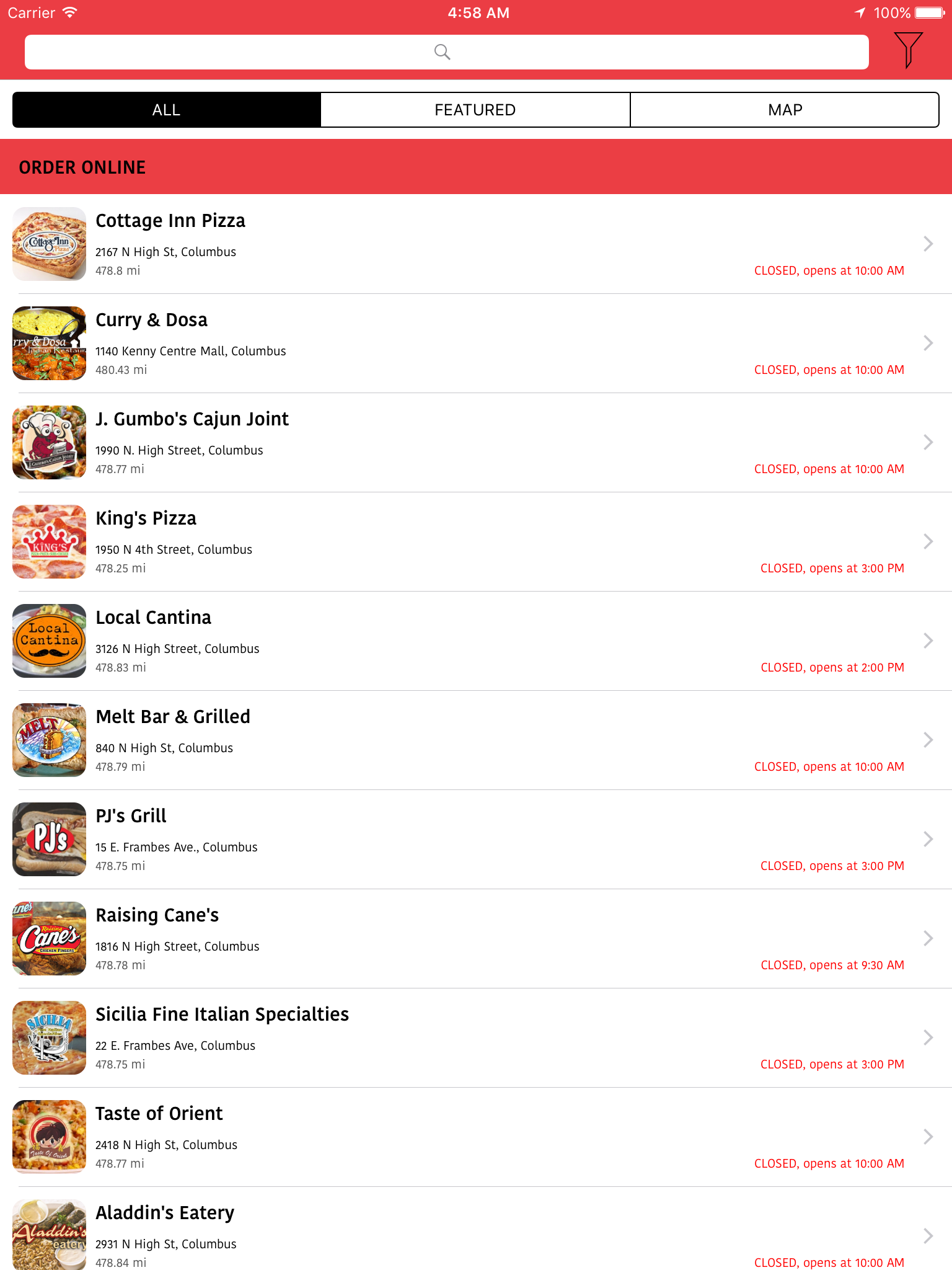 SloopyMenus