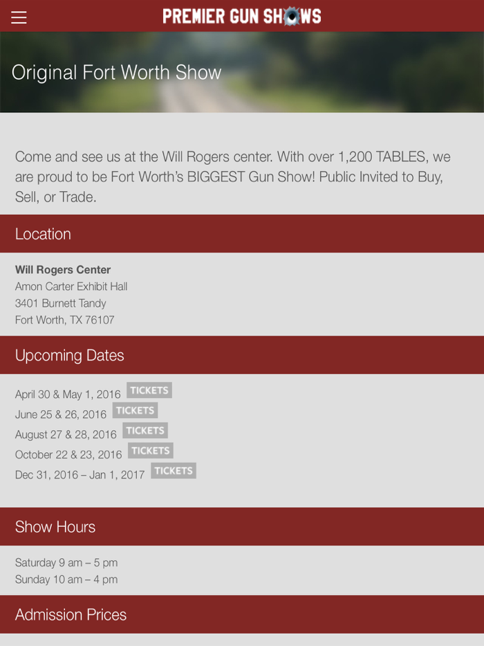 Premier Gun Shows